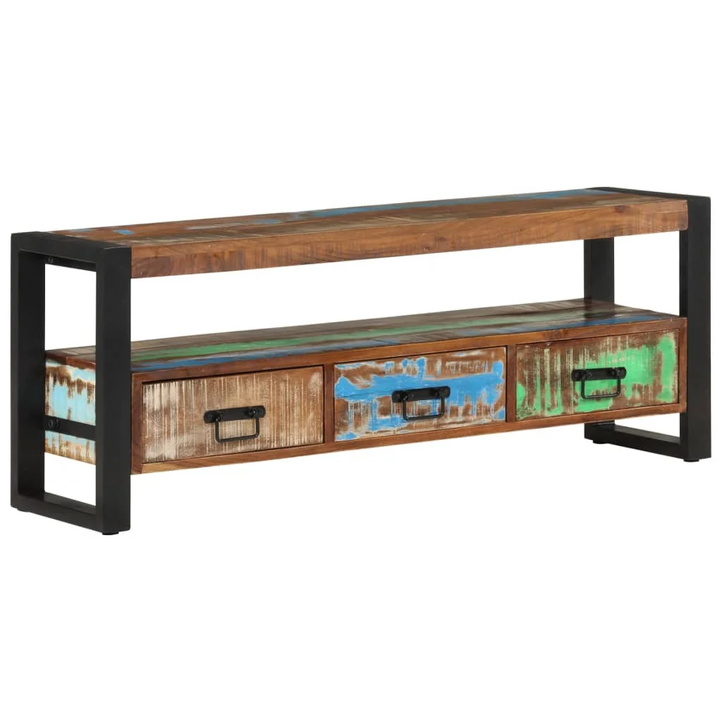 Szafka pod TV, 120x30x45 cm, lite drewno z odzysku